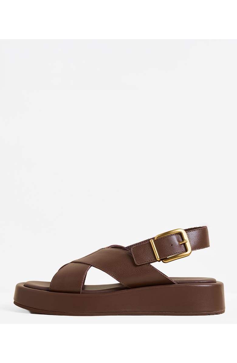 Charlotte Stone Anto Slingback Flatform Sandal, Alternate, color, Umber