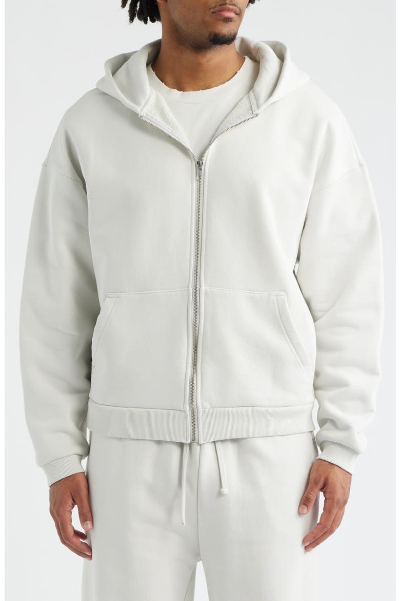 Core Zip Hoodie, Alternate, color, VINTAGE WHITE