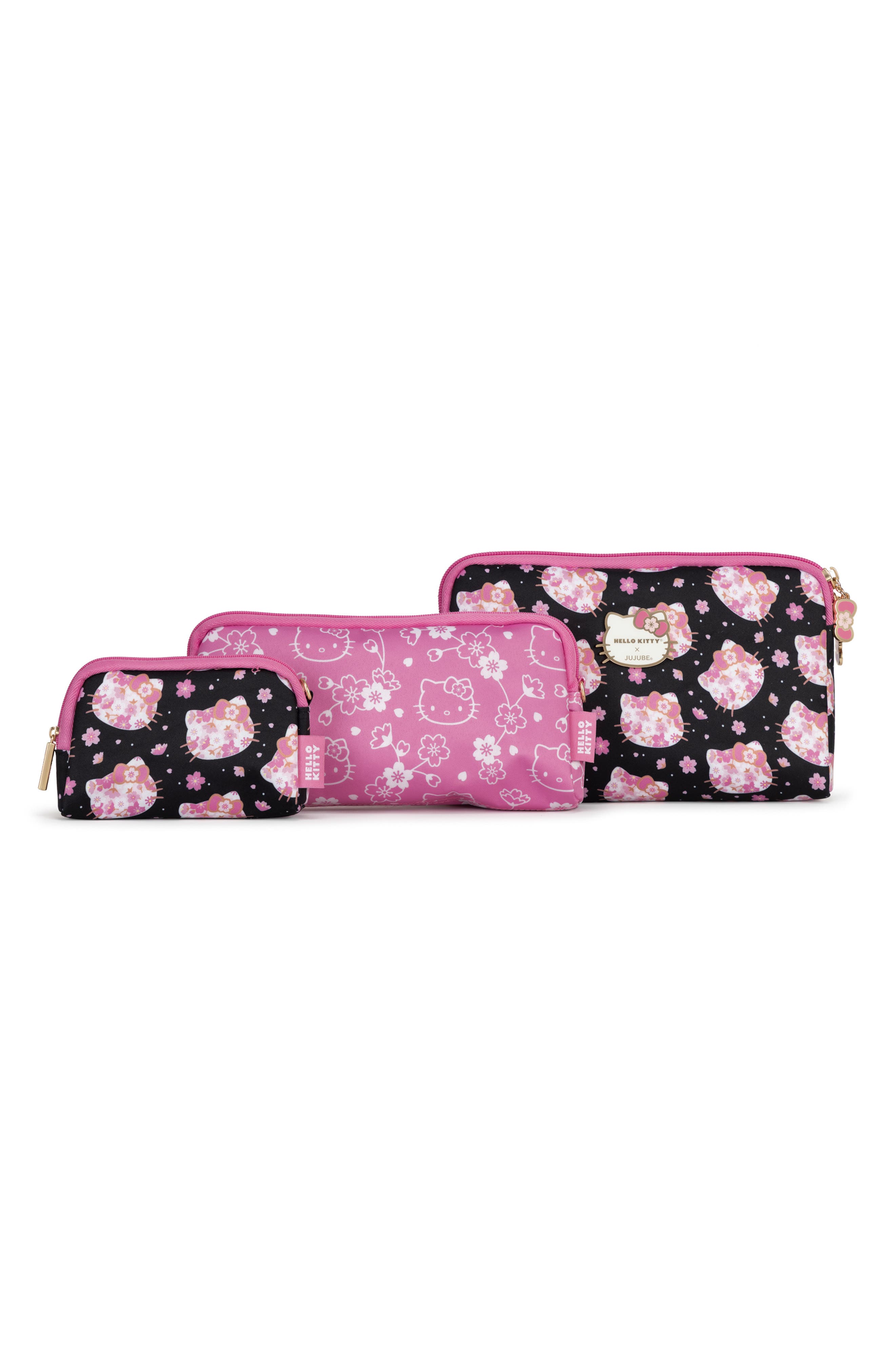 JuJuBe Be Set Zip Top Case, Alternate, color, Cherry Blossoms