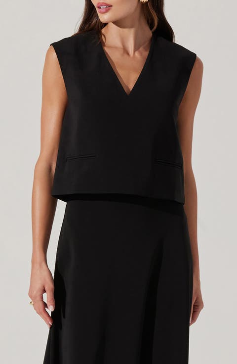 V-Neck Sleeveless Boxy Top