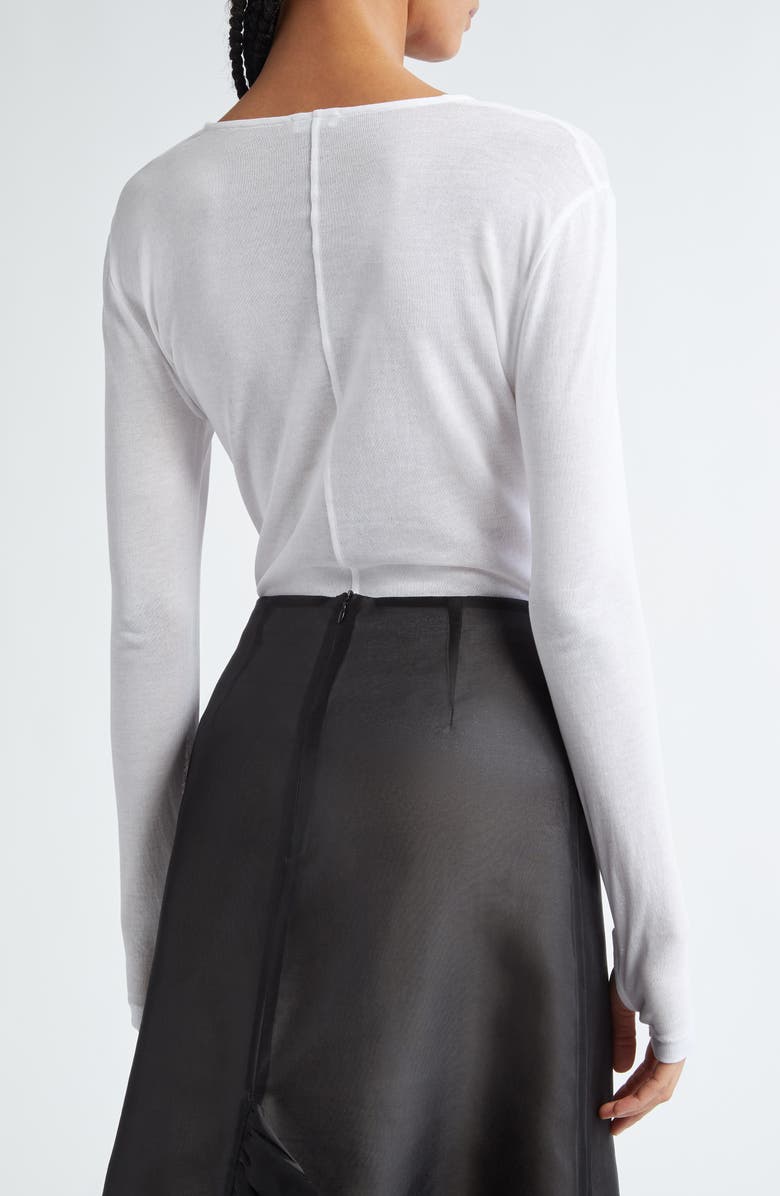 BITE Studios Semisheer Long Sleeve Organic Cotton Knit Top, Alternate, color, 