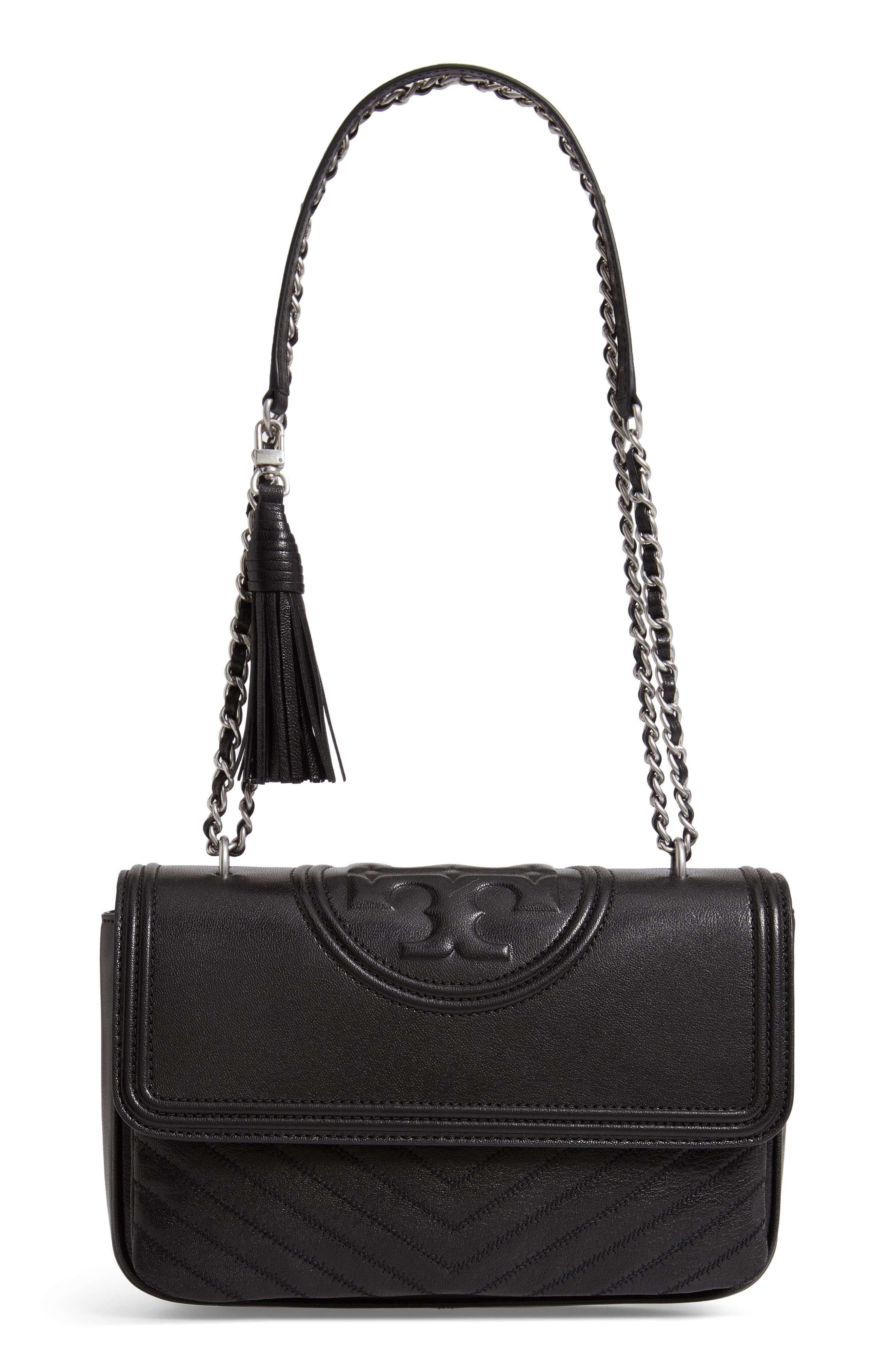 Tory Burch Fleming Leather Convertible Shoulder Bag, Main, color, 
