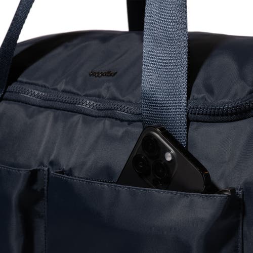 Baggallini Deluxe Fifth Avenue Weekender Bag In French Navy Twill