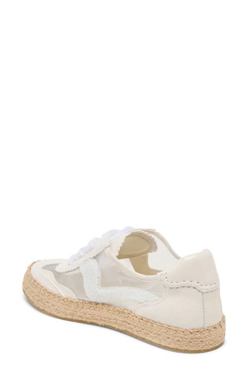 Dolce Vita Notice Beaded Mesh Sneaker In White Mesh