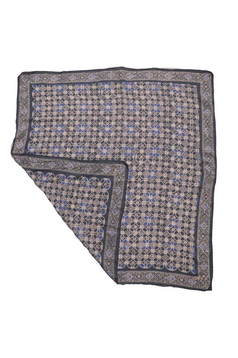 Oversized Hand Dyed Batik Bandana, Alternate, color, Charcoal Gray
