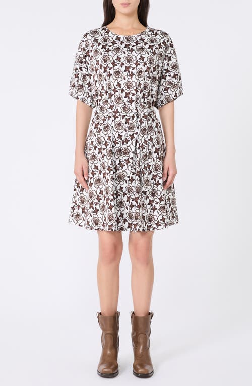 Weekend Max Mara Genero Floral Cotton Jersey Dress In White