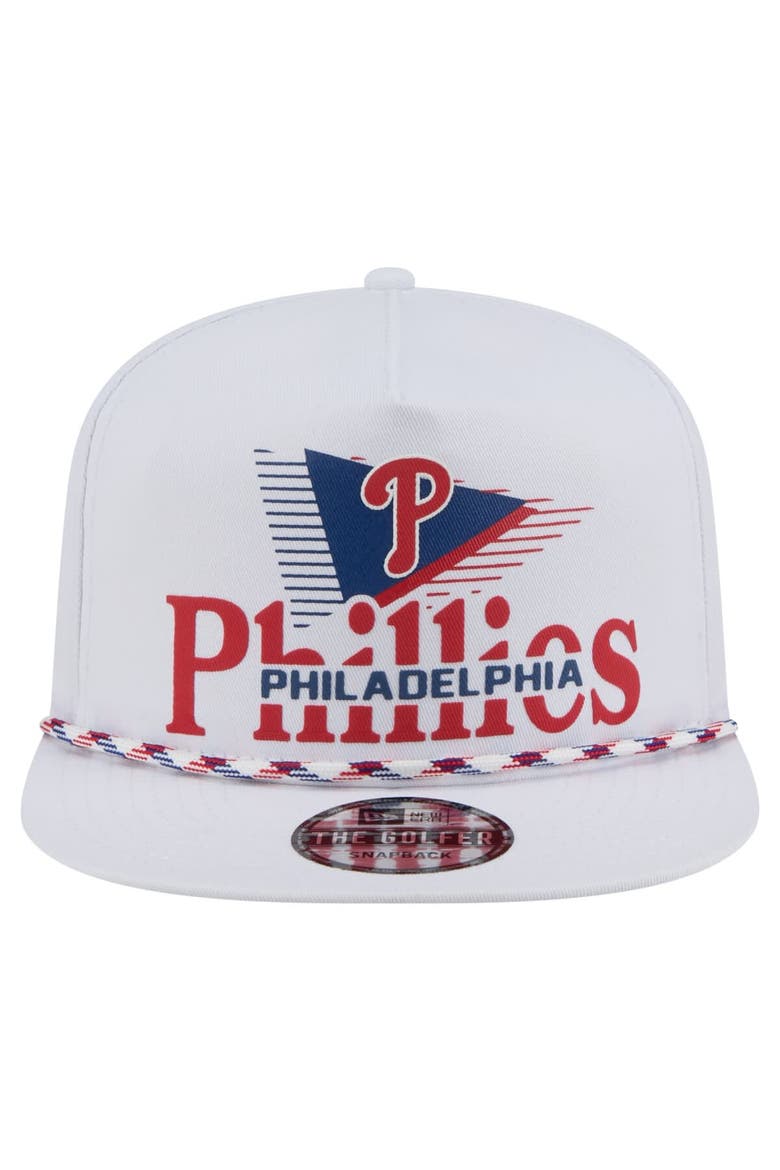 Men's New Era  White Philadelphia Phillies Collide Golfer Snapback Hat, Alternate, color, White