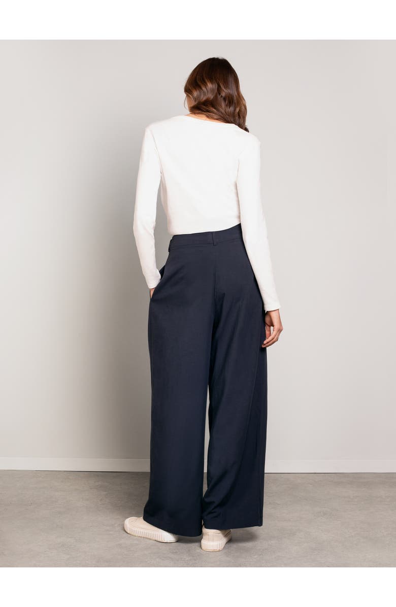 Celtic & Co. Wide Leg Drape Pants, Alternate, color, Dark Navy