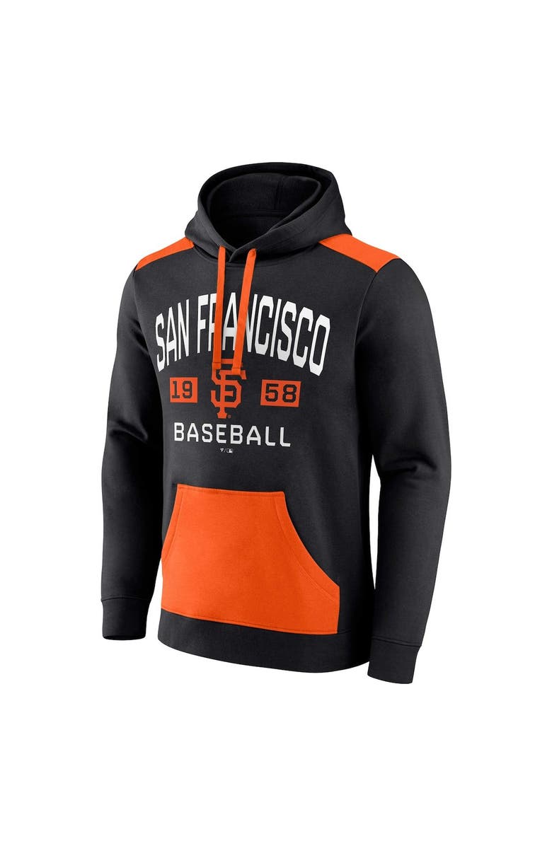 FANATICS Men's Fanatics Branded Black/Orange San Francisco Giants Chip In Pullover Hoodie, Alternate, color, Black