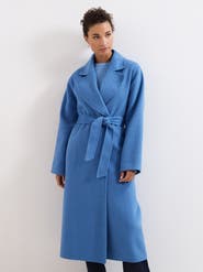 Phase Eight Long Sleeve Belted Wrap Midi Coat