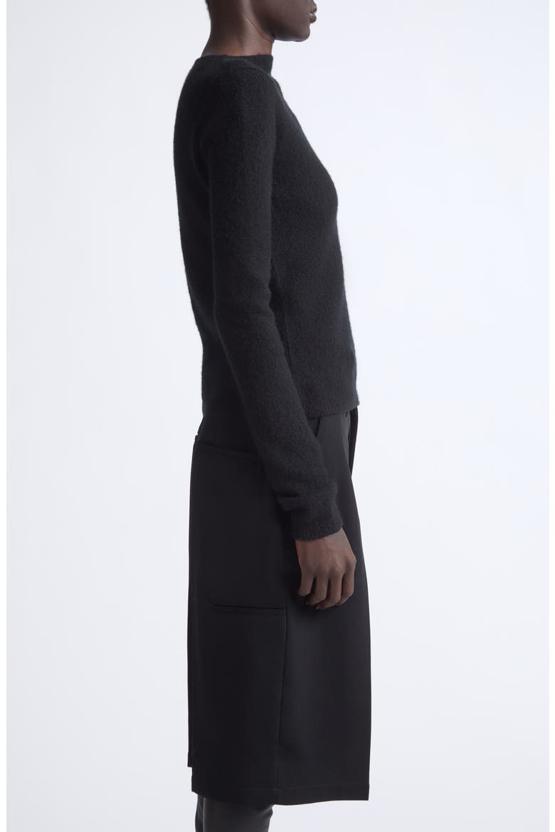 Cashmere Blend Boatneck Sweater, Alternate, color, BLACK