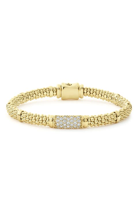 Caviar Diamond Rope Bracelet