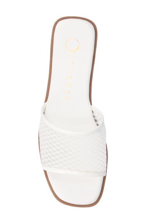 Shop Journee Collection Breckley Flat Slide Sandal In White