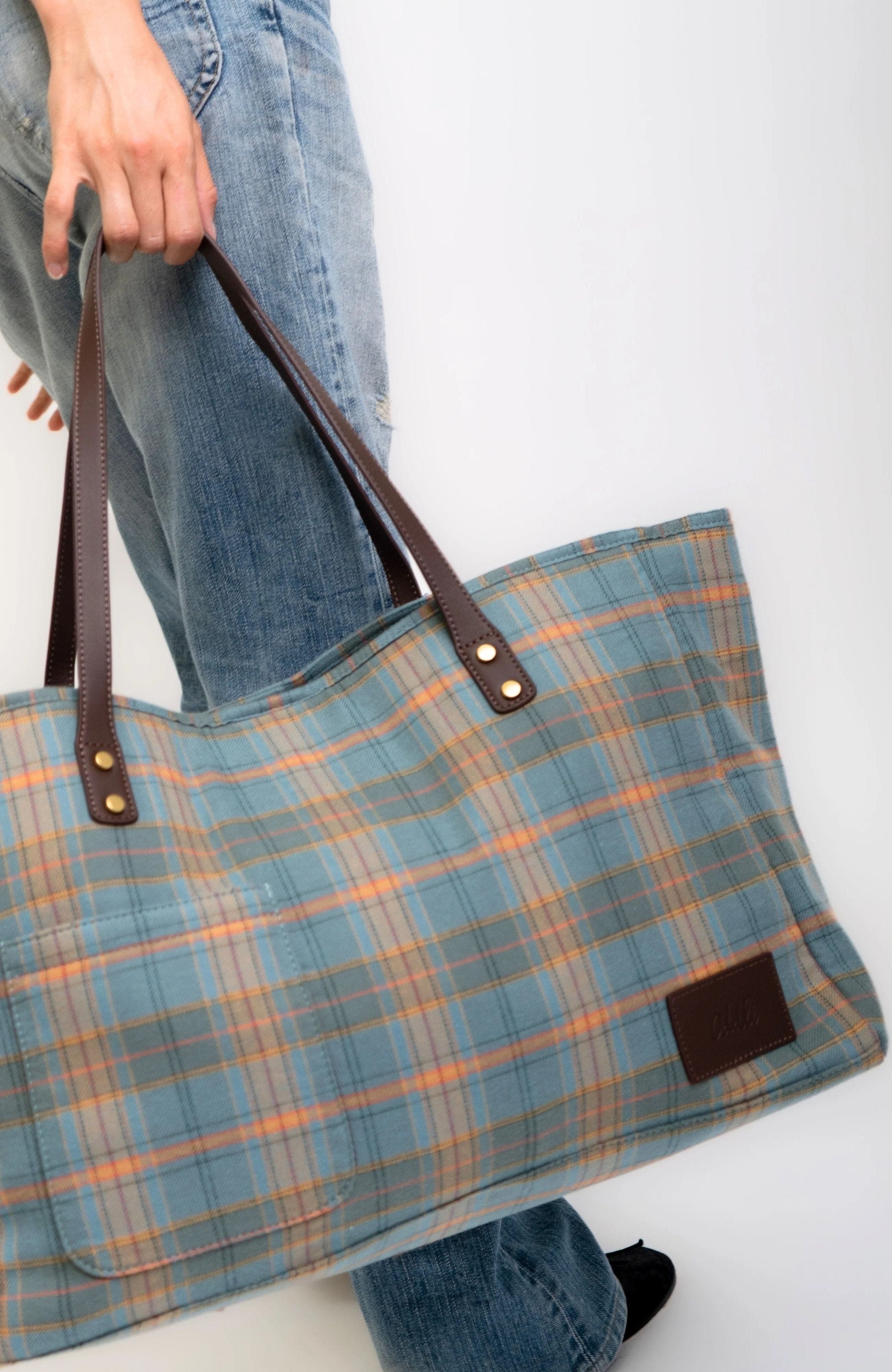 Large Plaid Bag, Alternate, color, Monroe