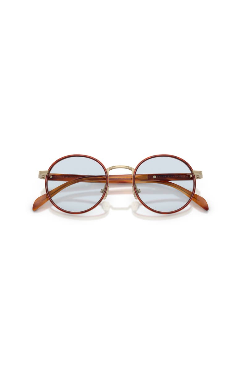 Brunello Cucinelli 48mm Round optical glasses, Alternate, color, Gold