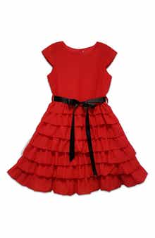 Kids' Tiered Ruffle Dress with Bow