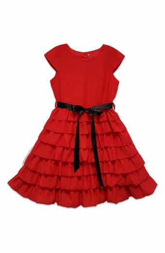 Kids' Tiered Ruffle Dress with Bow