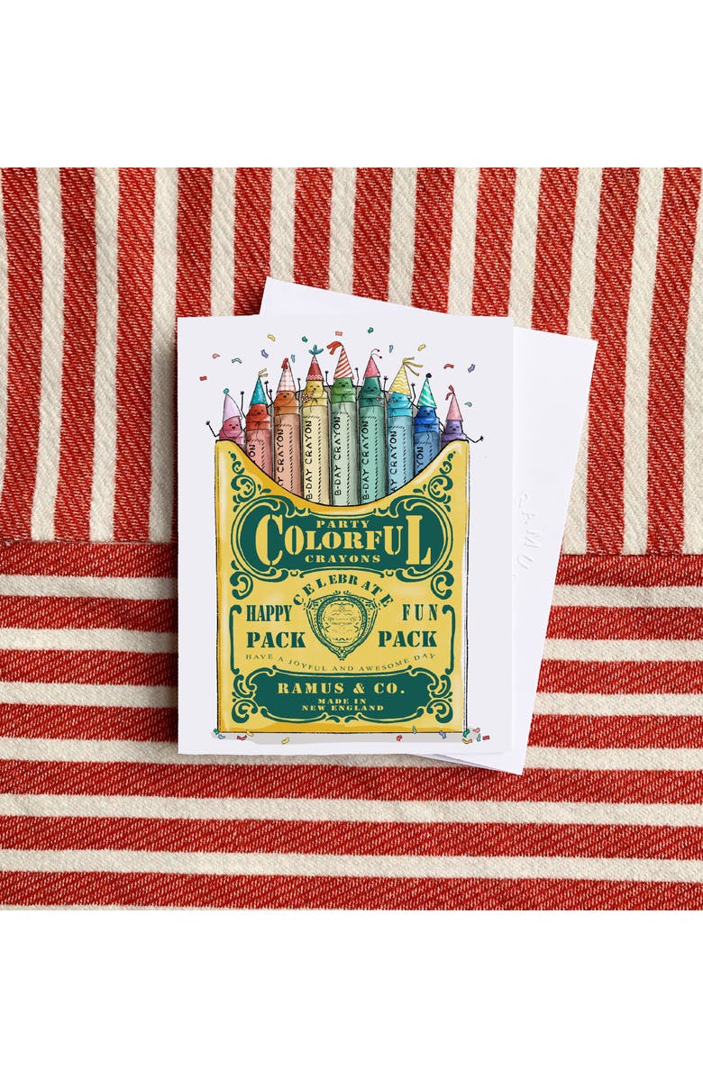 Ramus & Co Birthday Greeting Card Pack (3ct) "Party Crayons", Alternate, color, Multi-Pack