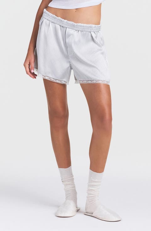Woven Shine Lace Shorts