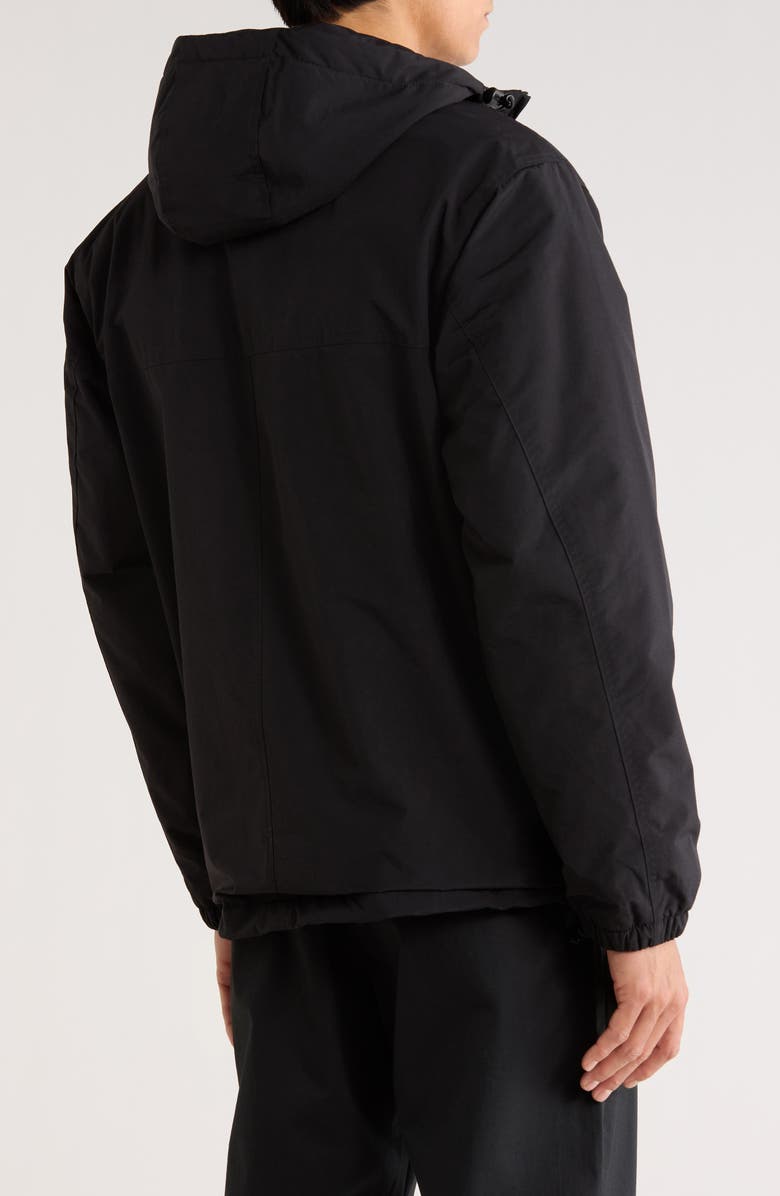 Carhartt Work In Progress Water Repellent Nylon Windbreaker Anorak, Alternate, color, Black / White