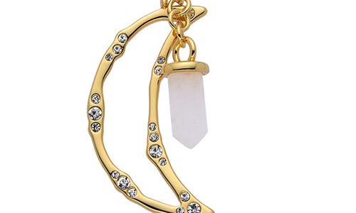 Eye Candy Los Angeles Amelia Quartz & Moon Pendant Necklace
