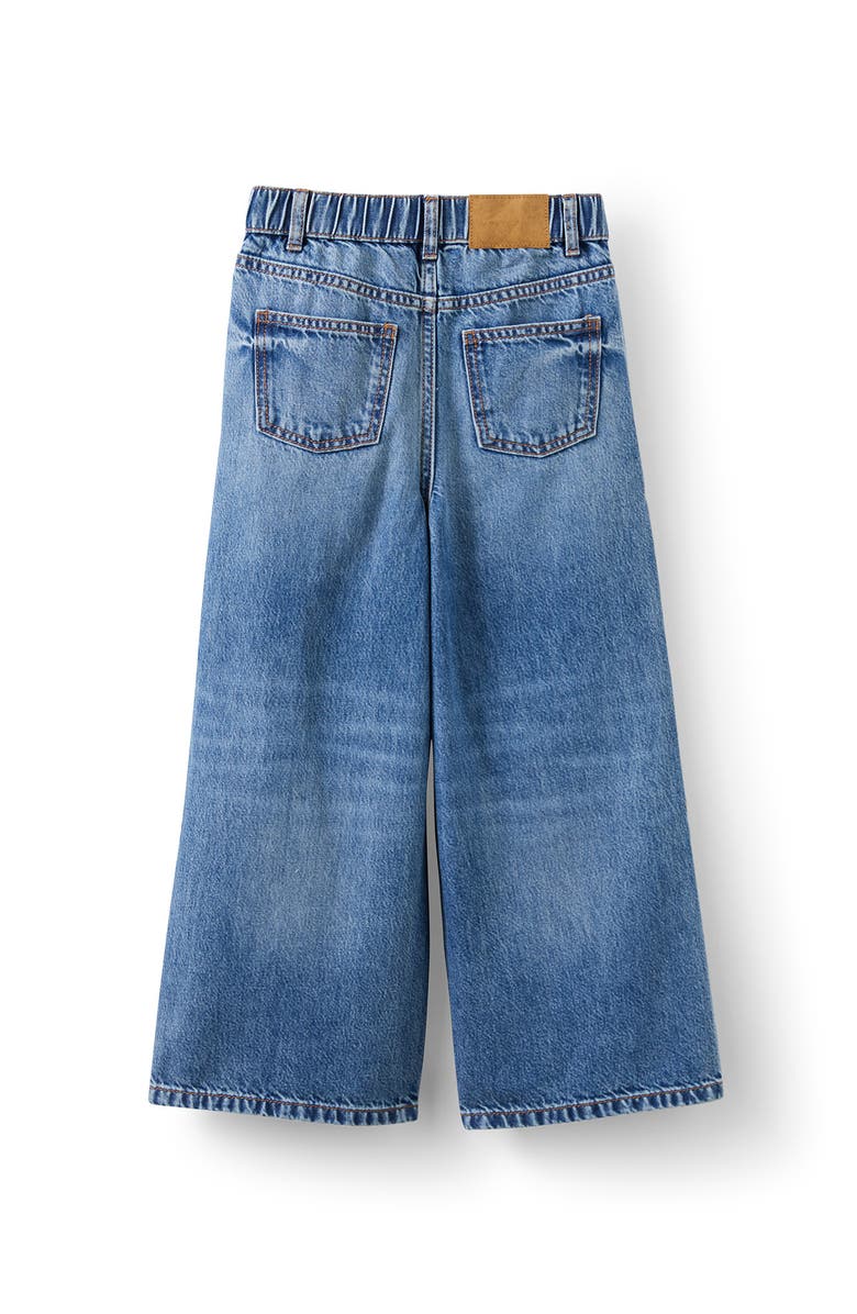 Cotton On Kids Kid's Pleat Front Relaxed Denim Jean, Alternate, color, Blue Haven Mid Blue