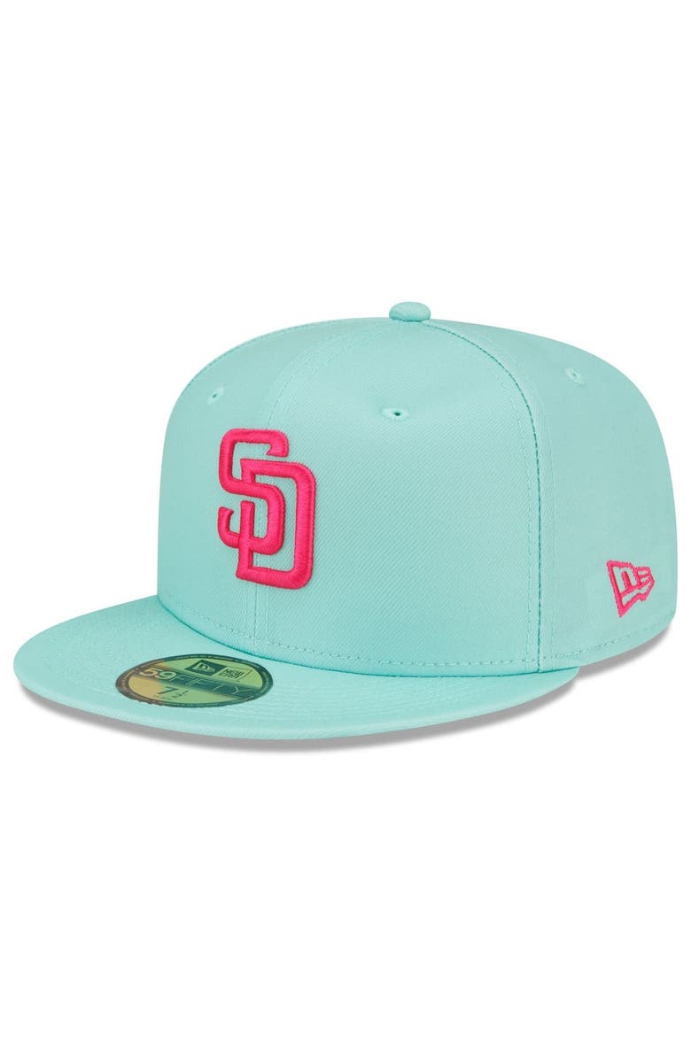 New Era Men's New Era Mint San Diego Padres 2022 City Connect 59FIFTY Fitted Hat, Main, color, Aqua