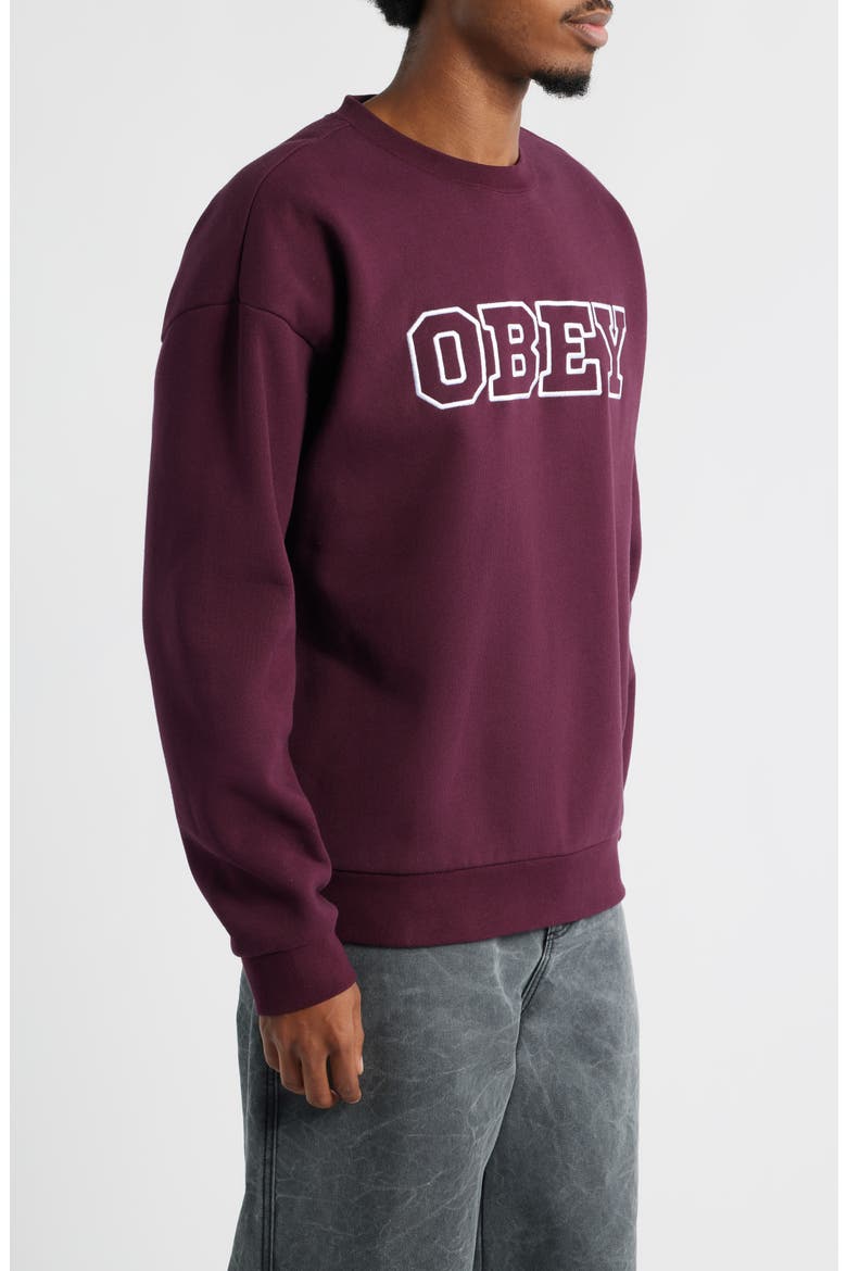 Tenor Heayweight Fleece Crewneck Sweatshirt, Alternate, color, WINETASTING