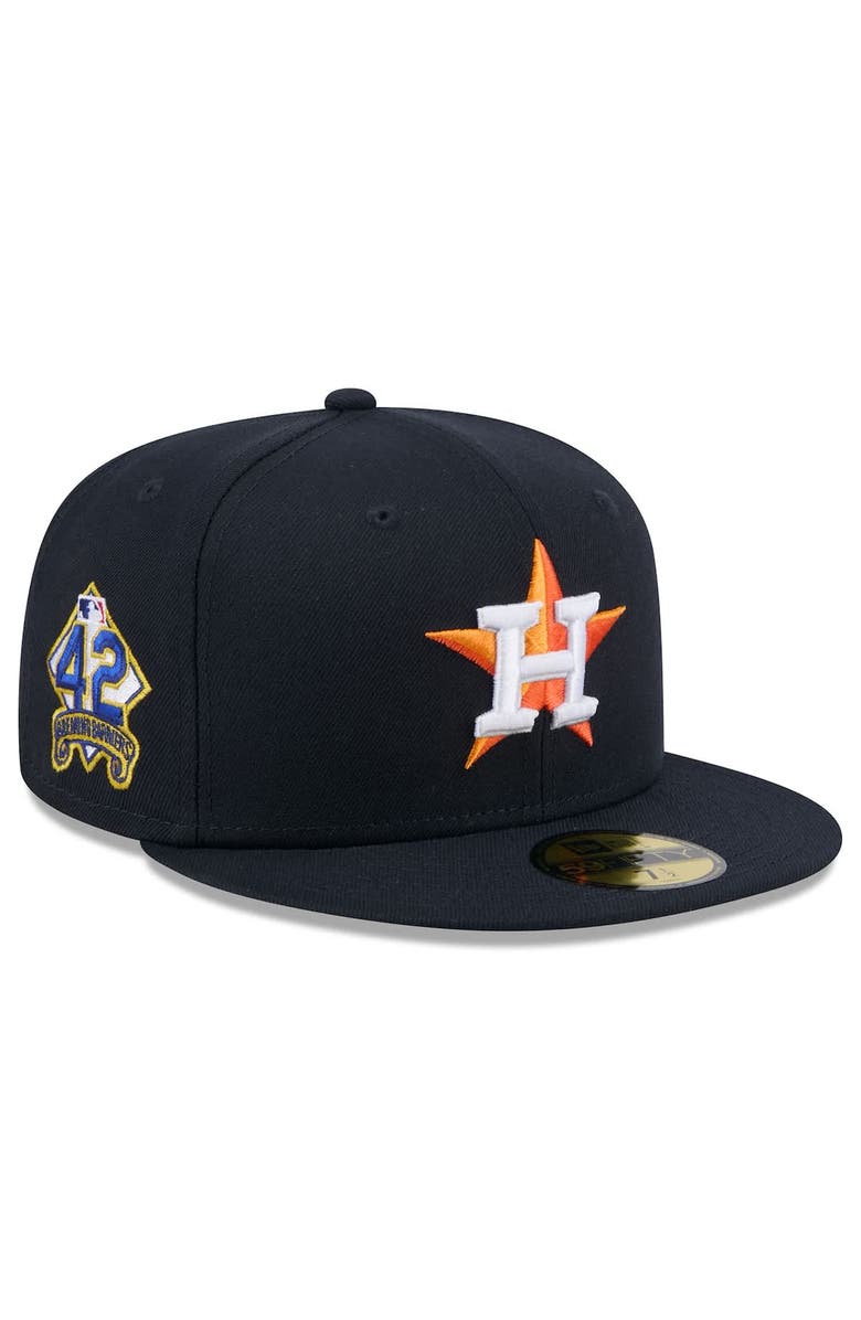 New Era Men's New Era Navy Houston Astros 2025 Jackie Robinson Day 59FIFTY Fitted Hat, Main, color, Navy
