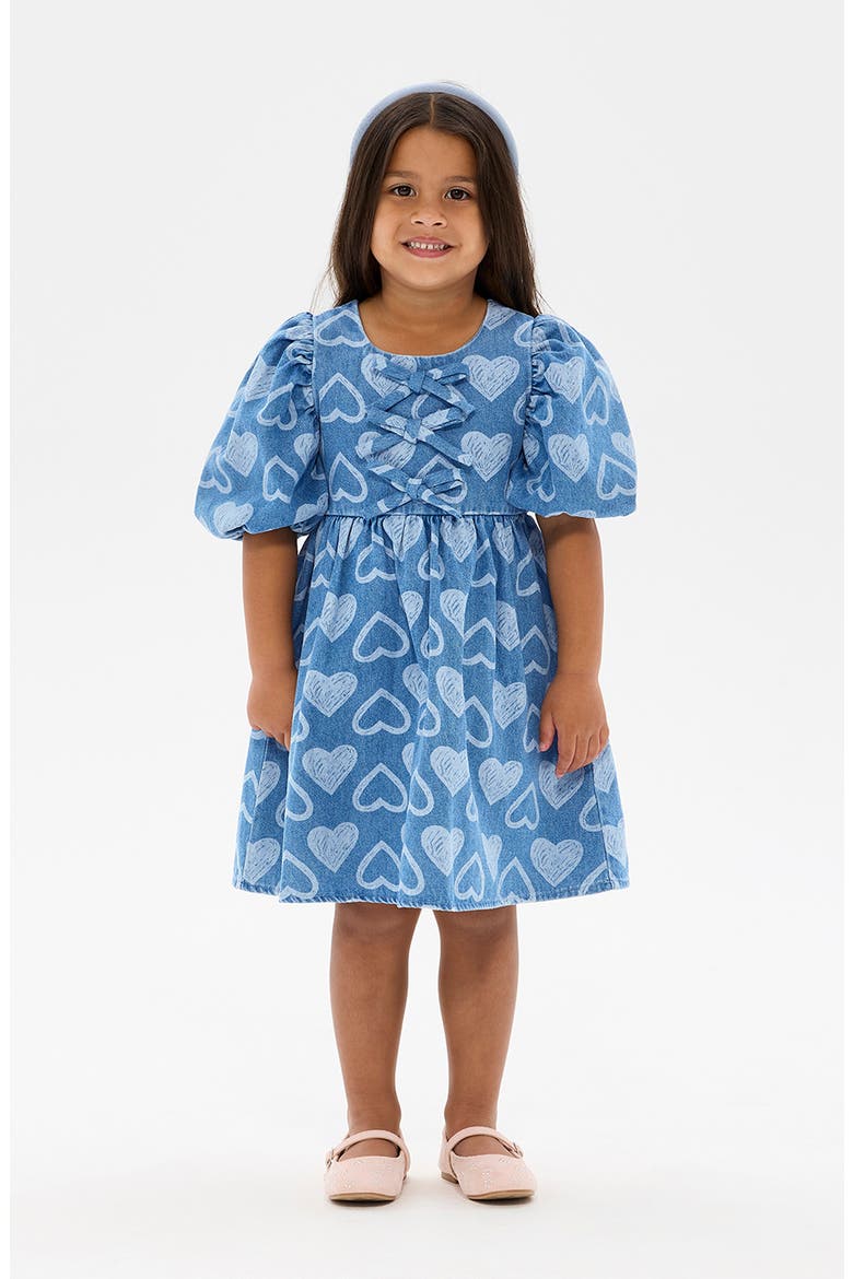 Kids' Rebel Heart Chambray Dress, Alternate, color, BLUE CHAMBRAY