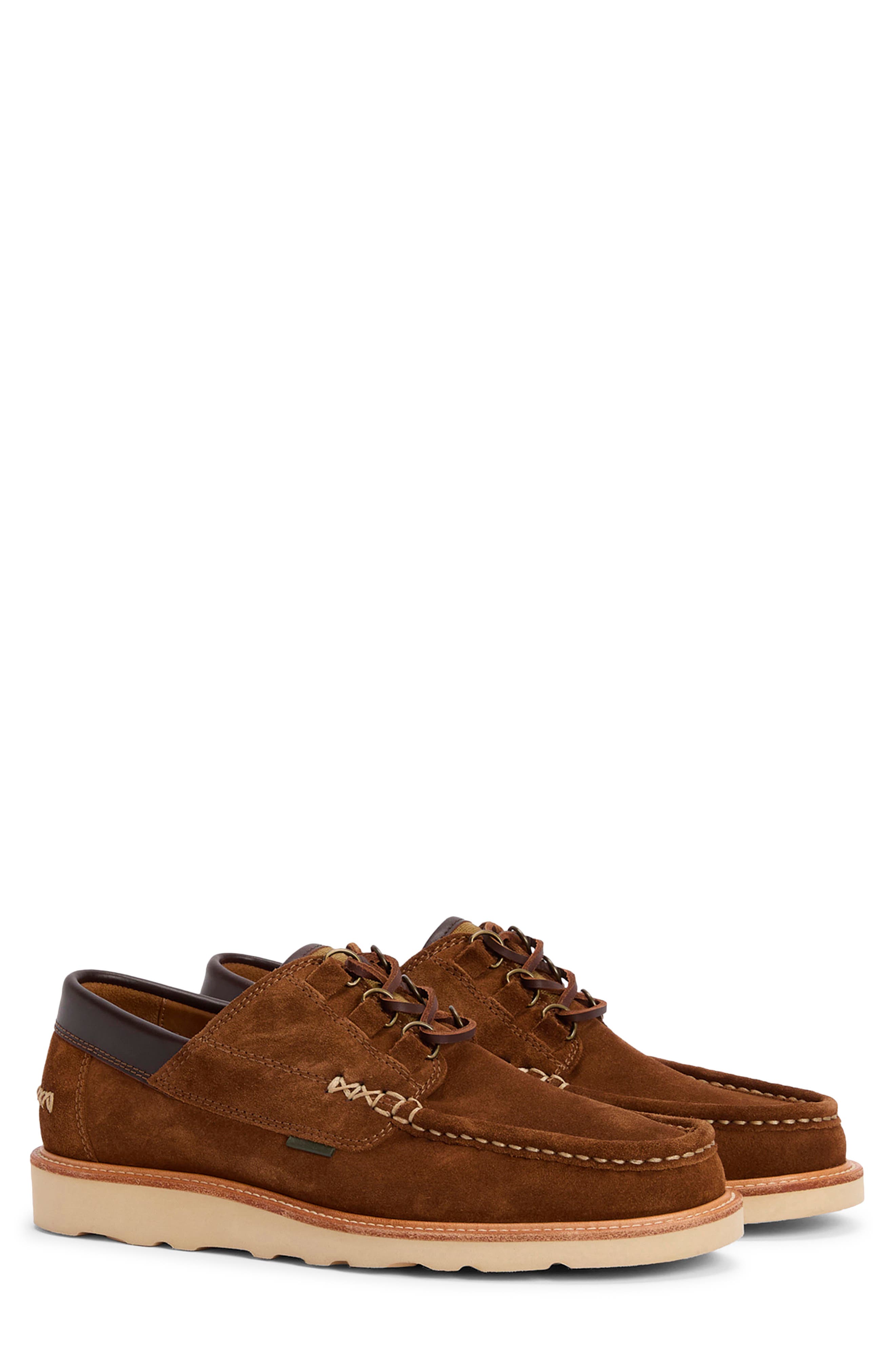 Barbour Murtun Lugged Lace-Up Shoe, Main, color, Light Tan Suede