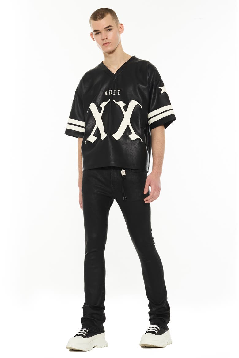 Lenny 603 Coated Bootcut Jeans, Alternate, color, BLACK COATED