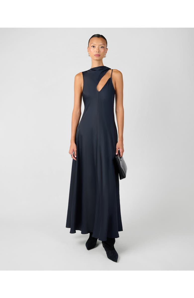 WeWoreWhat Wrap Neck Slip Dress, Alternate, color, Navy
