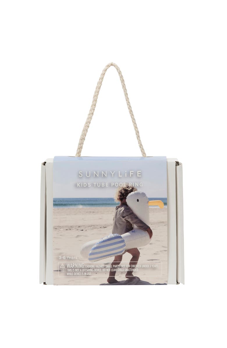 Sunnylife Sid The Seagull Tube Pool Ring Inflatable Bird Shaped Float, Alternate, color, 