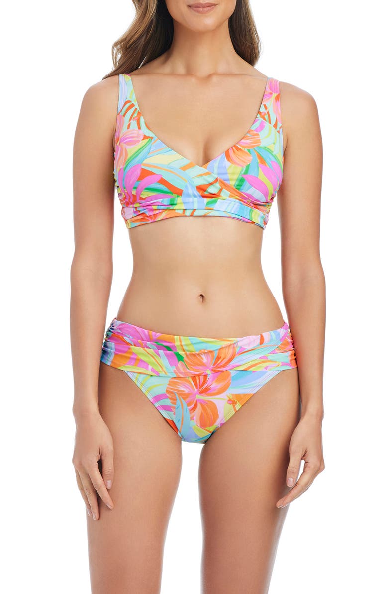 BLEU by Rod Beattie Sarong Hipster Bikini Bottoms, Alternate, color, 