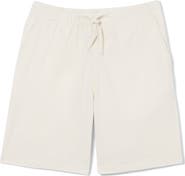 Lacoste Pinstripe Cotton Blend Seersucker Drawstring Shorts