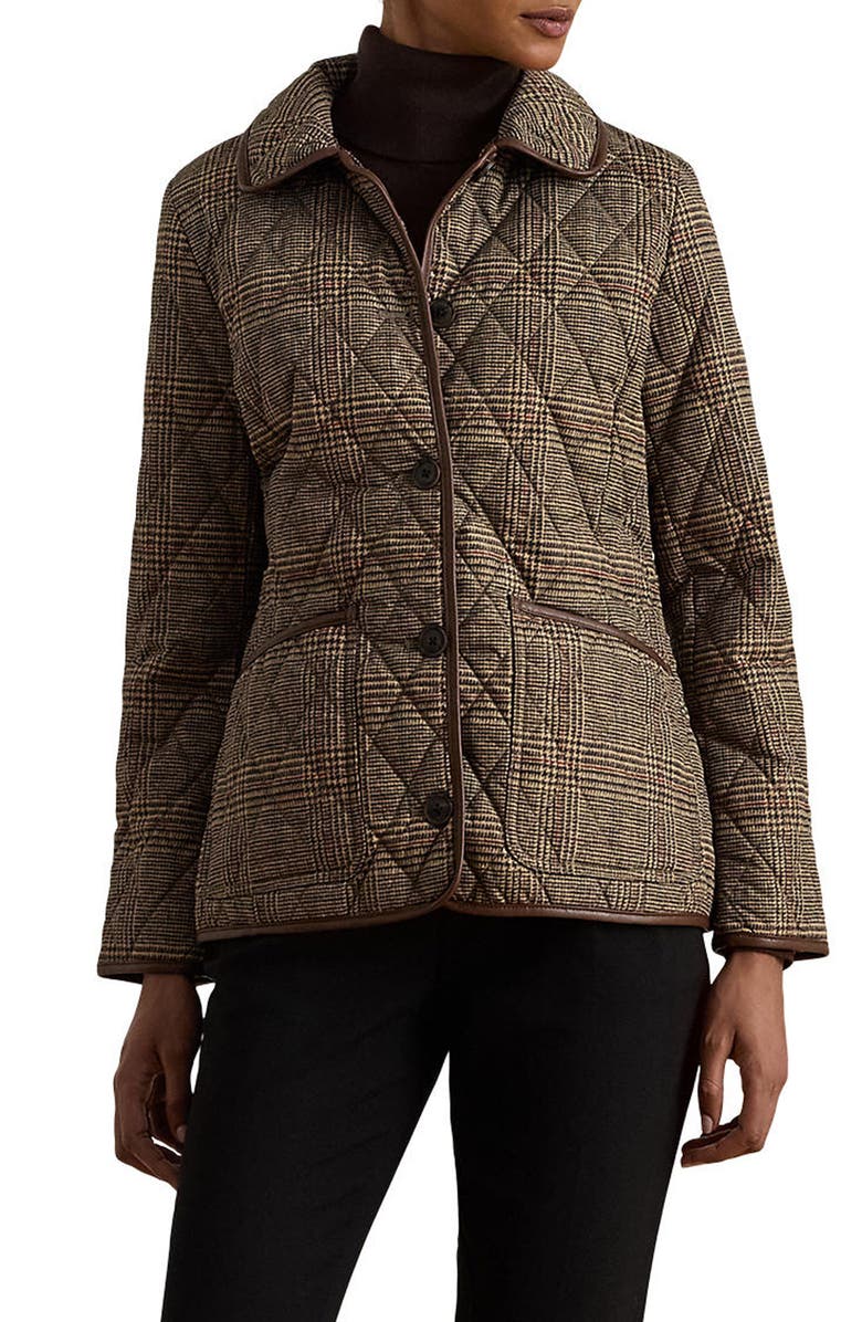 Lauren Ralph Lauren Quilted Jacket, Main, color, Heritage Plaid