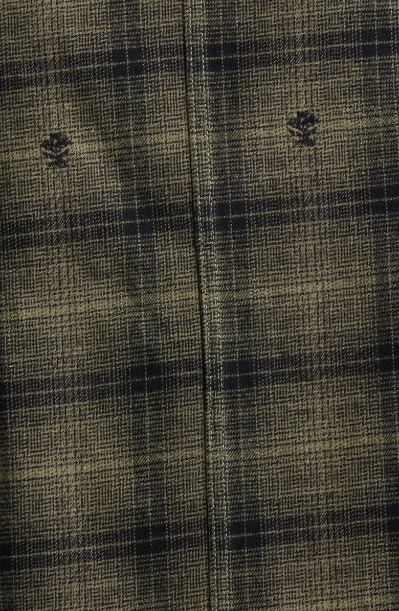 Service Works Thistle Plaid Organic Cotton Front of House Jacket, Alternate, color, Olive