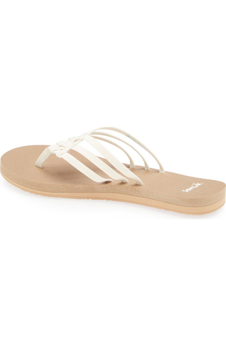 Sanuk Yoga Sandy II Flip Flop, Alternate, color, Tan/ White