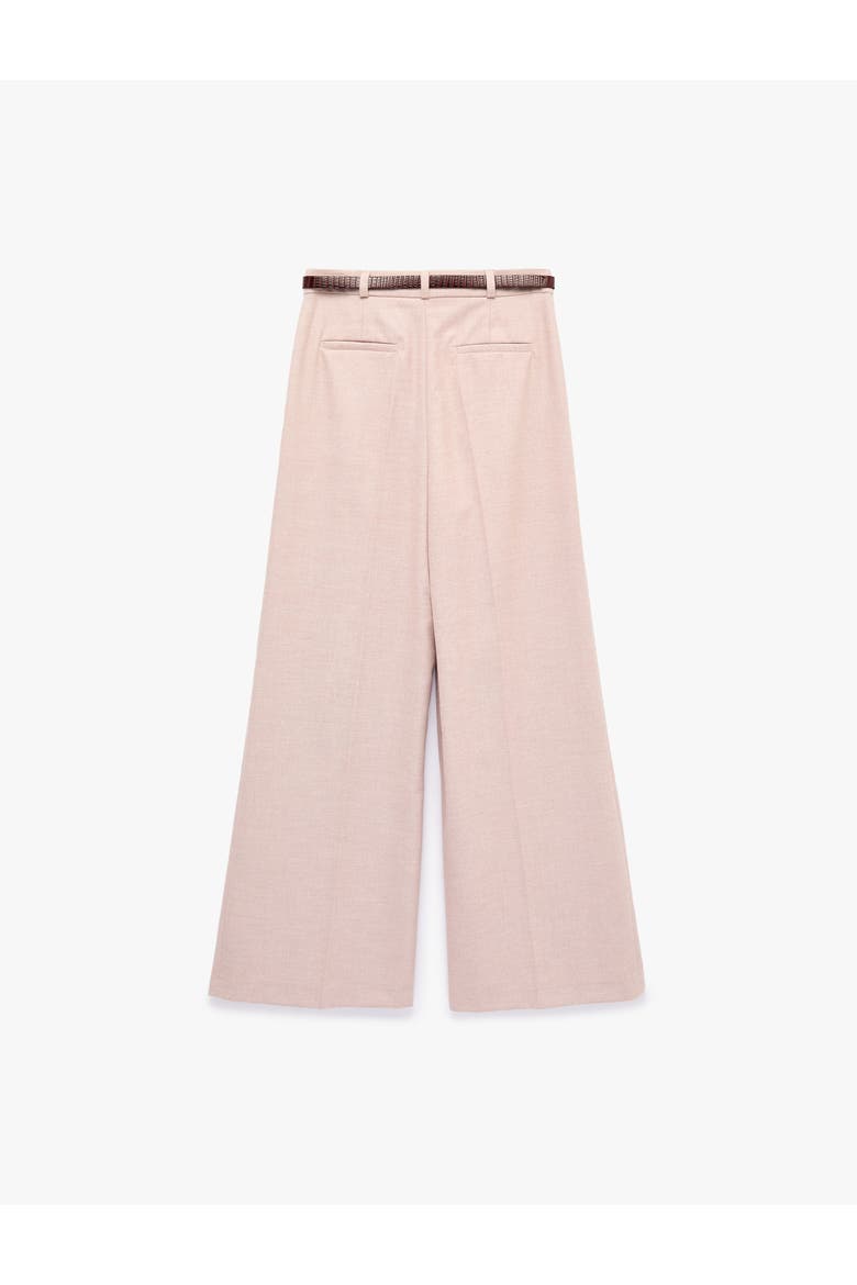 Belted Wide Leg Trousers, Alternate, color, PINK