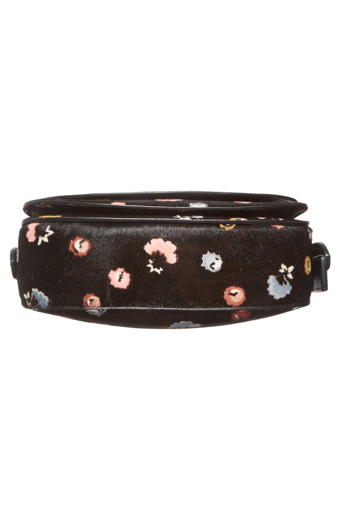COACH 1941 '23' Flower Print Genuine Calf Hair Saddle Bag, Alternate, color, 