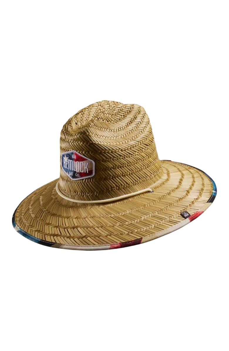 Hemlock Liberty Straw Lifeguard Hat, Main, color, 