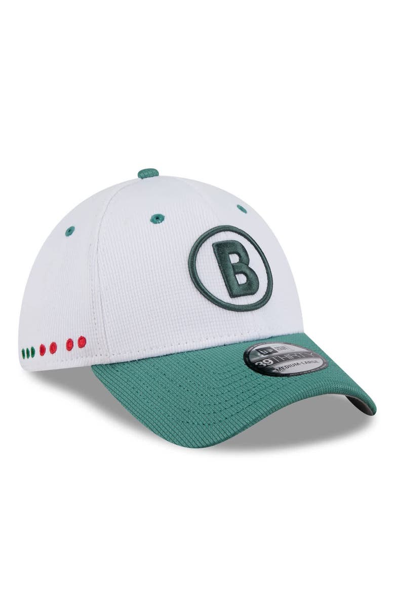 New Era Men's New Era  White/Green Boston Red Sox 2025 City Connect Batting Practice 39THIRTY Flex Hat, Main, color, 