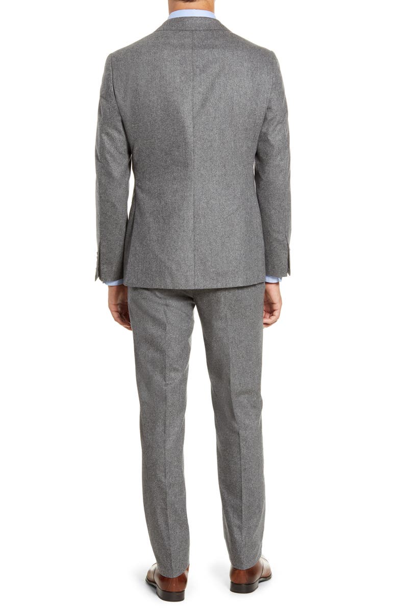 Hickey Freeman Classic Fit Flannel Wool Suit, Alternate, color, 