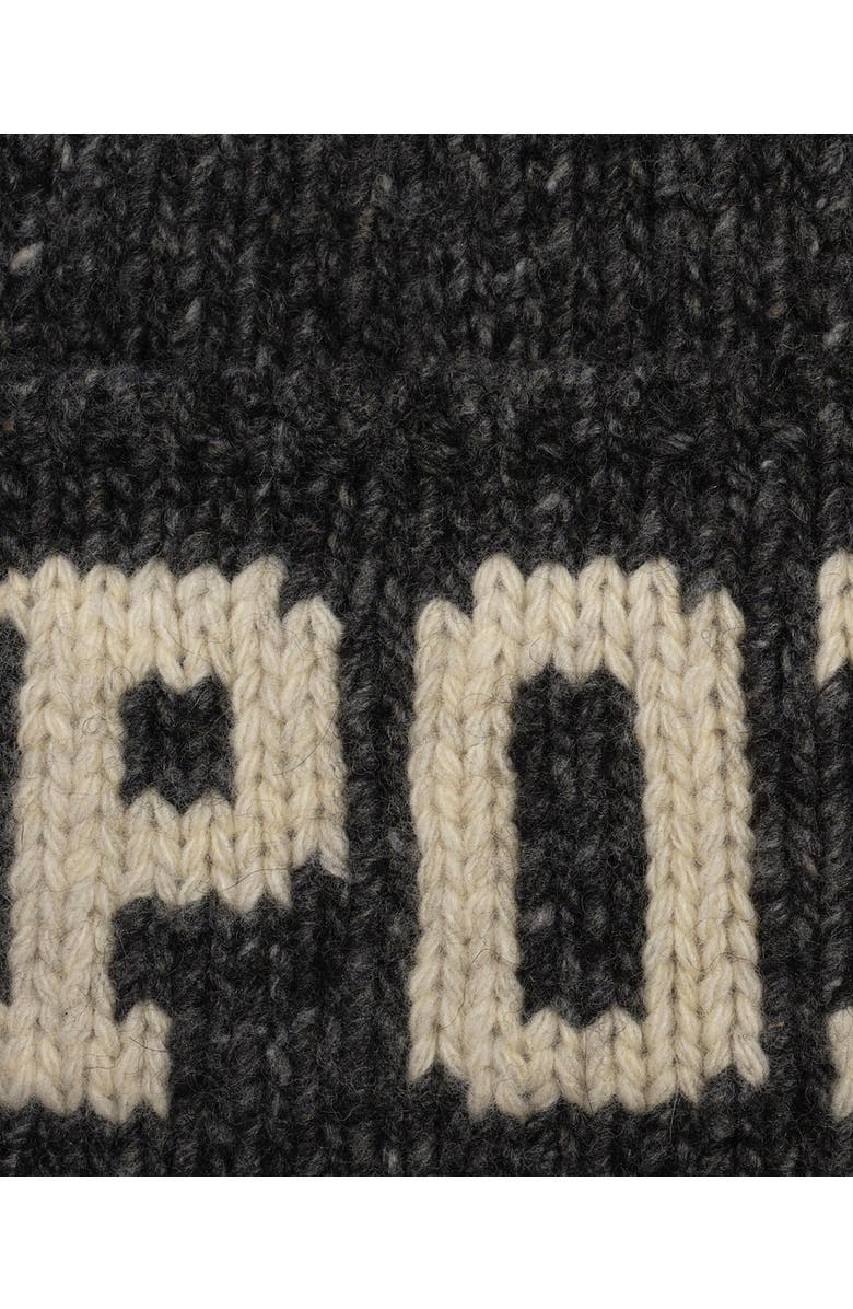 Polo Ralph Lauren Knit Tweed Polo Beanie, Alternate, color, Charcoal