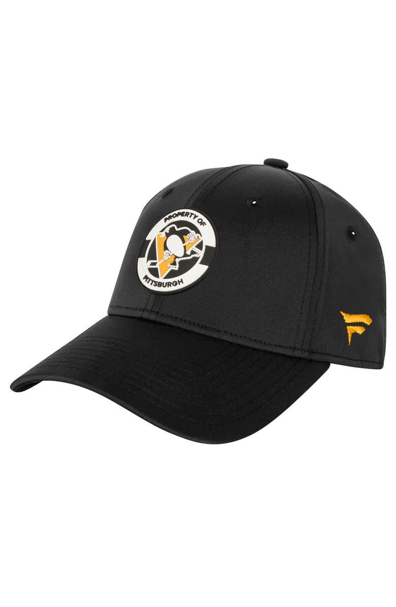 FANATICS Youth Fanatics Black Pittsburgh Penguins Authentic Pro Training Camp Stretch Fit Hat, Main, color, Black