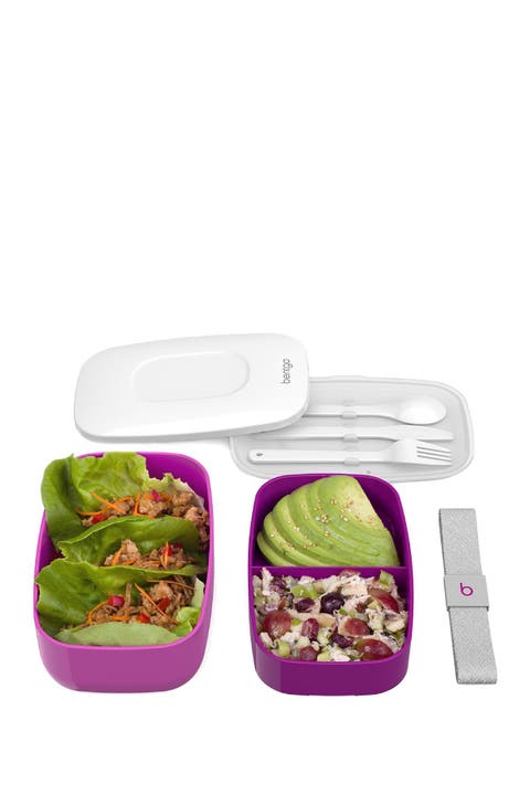 2-Pack of Classic All-in-One Stackable Lunch Box Solution - Blue