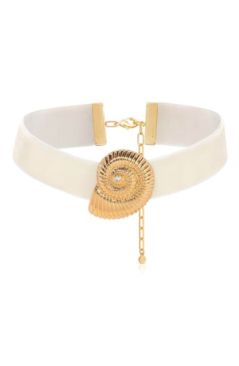 Swirl Shell Choker Necklace