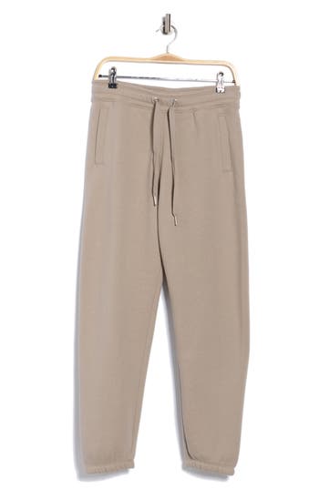 Calvin Klein Performance High Waist Relaxed Cotton Blend Sweatpants In Gray