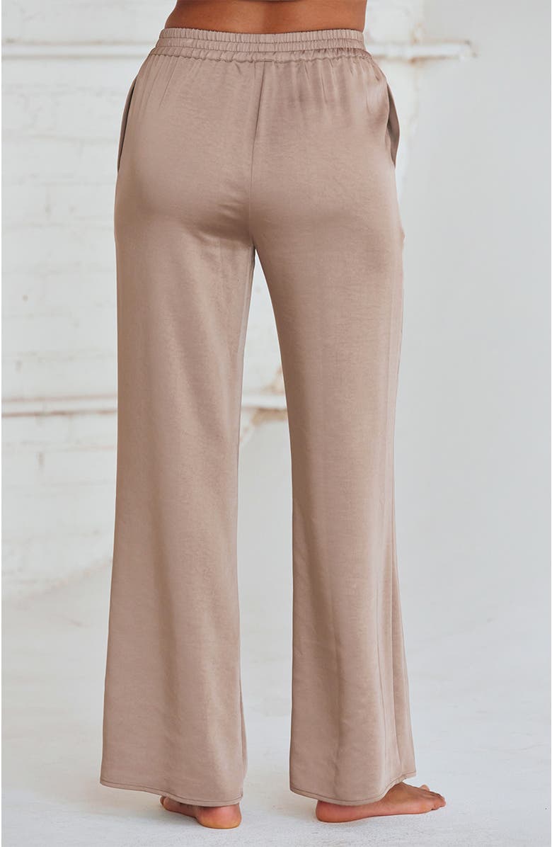 CRESCENT Pull On Satin Pants, Alternate, color, 